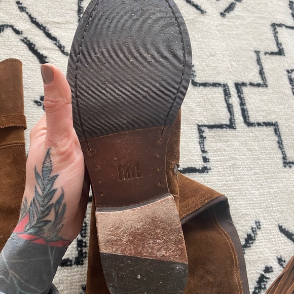Frye/ Brown Suede Molly Over The Knee Boots - Picture 6 of 7